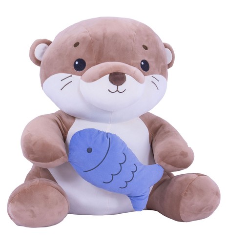 Otter mit fisch plüsch 40cm - plüsch,