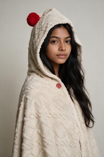 Kuschel poncho mit - kuschel,