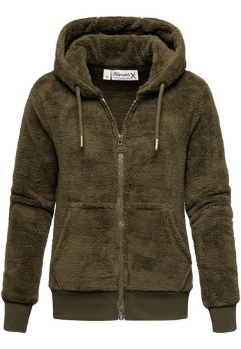 Damen teddy sweatjacke plüsch - damen,